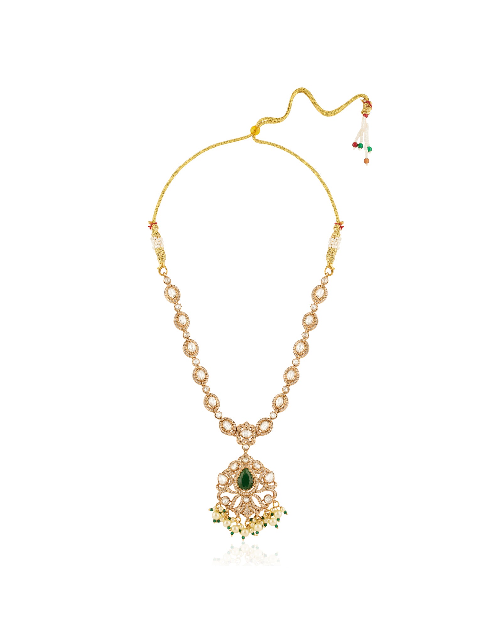 Kesarina Kundan Polki Necklace Set