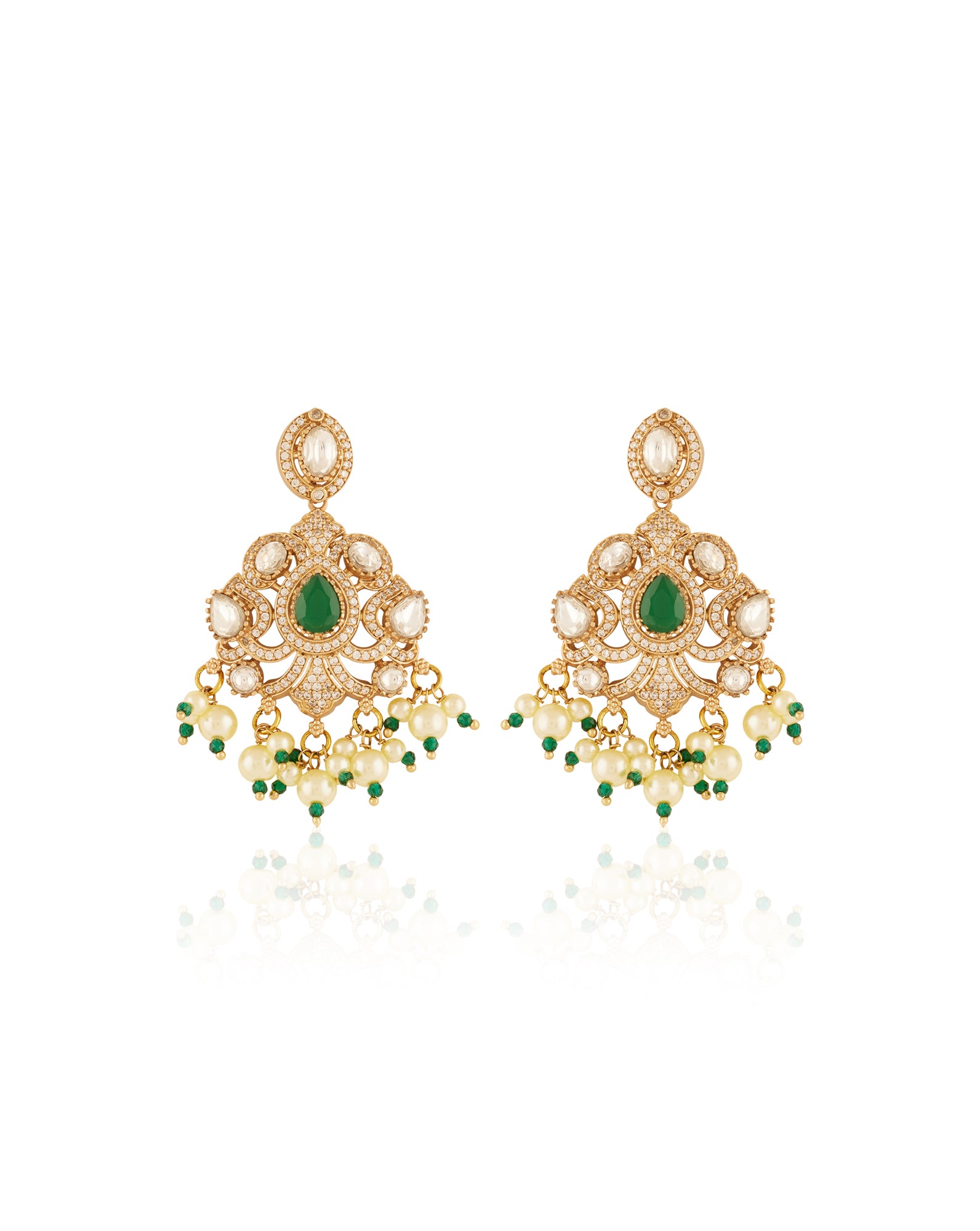 Kesarina Kundan Polki Necklace Set