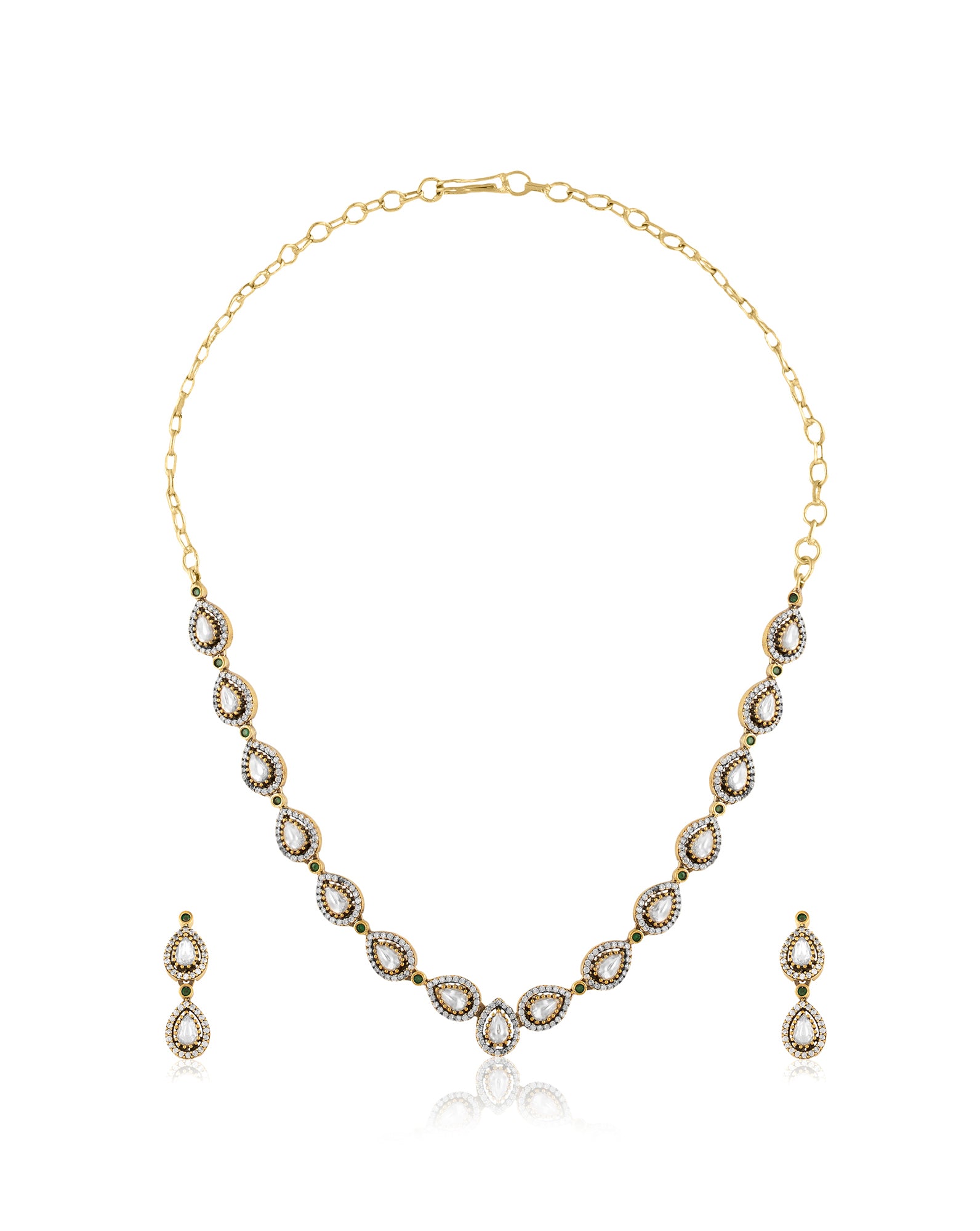 Phalini Kundan Polki Necklace Set