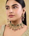 Jaliya Kundan Polki Necklace Set