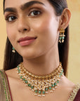 Aangan Temple Necklace Set