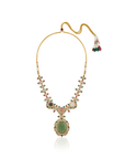 Multicolour Kundan Polki Gold Necklace Set