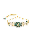 Mint Kundan Polki Choker Gold Necklace Set