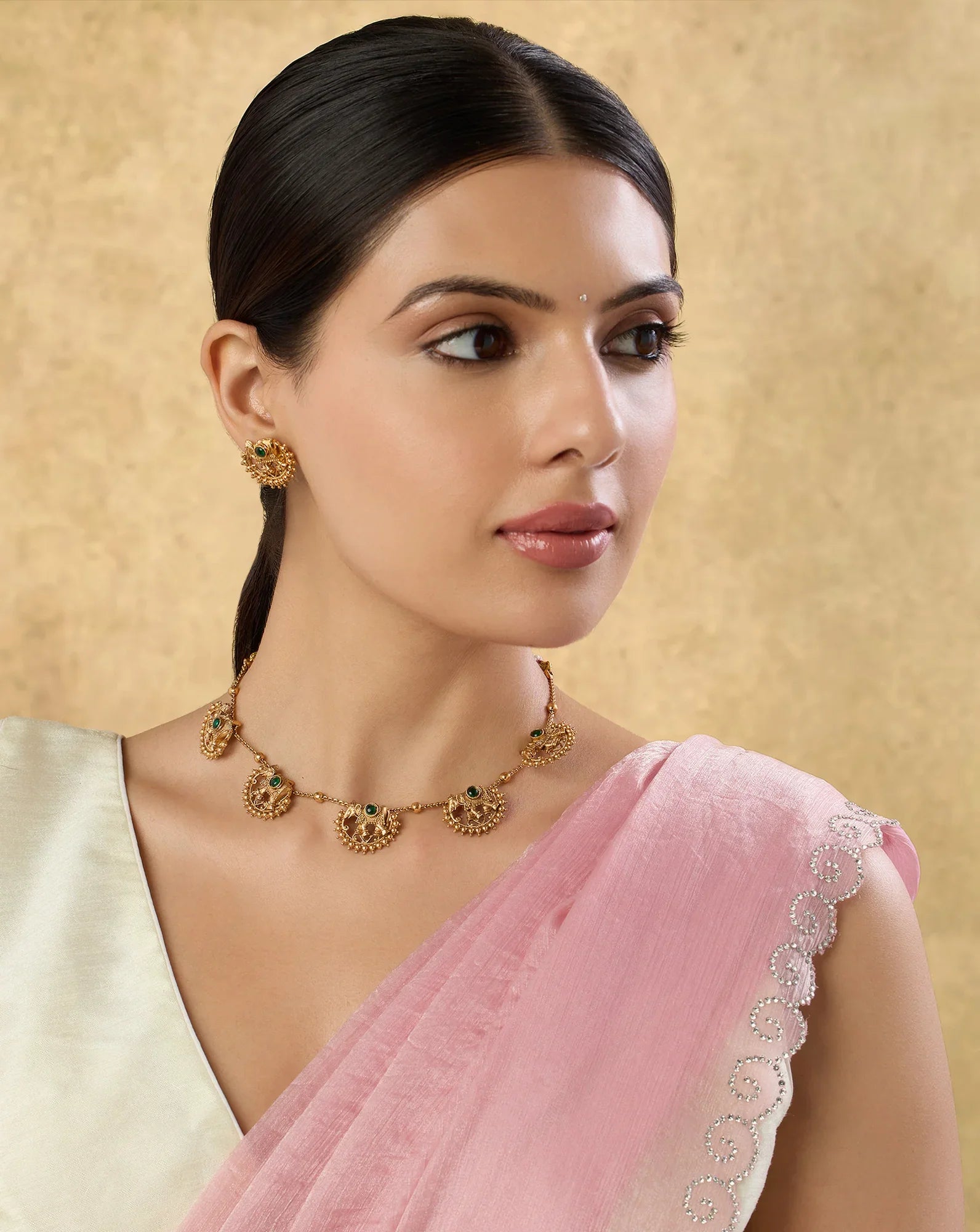 Dheeyam Temple Necklace Set