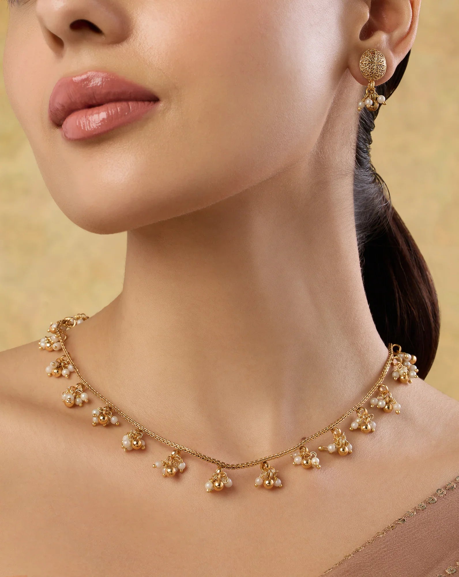 Pramyaa Temple Necklace Set