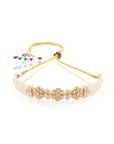 Kundan Polki Pearl Floral Gold Necklace Set