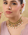 Navratnika Kundan Polki Necklace Set