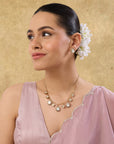 Kloveri Kundan Polki Necklace Set