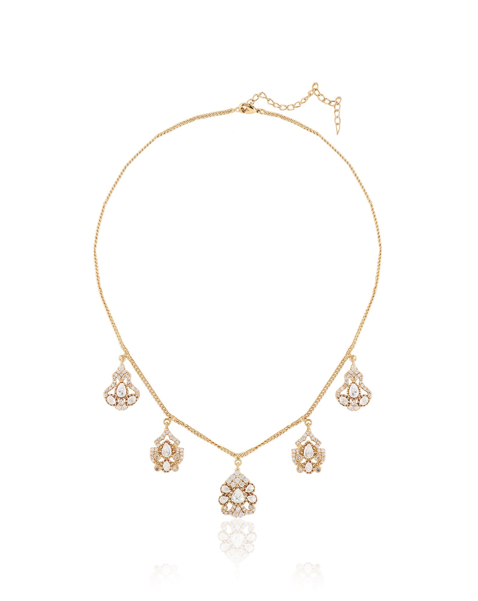 Kundan Gold Short Necklace Set