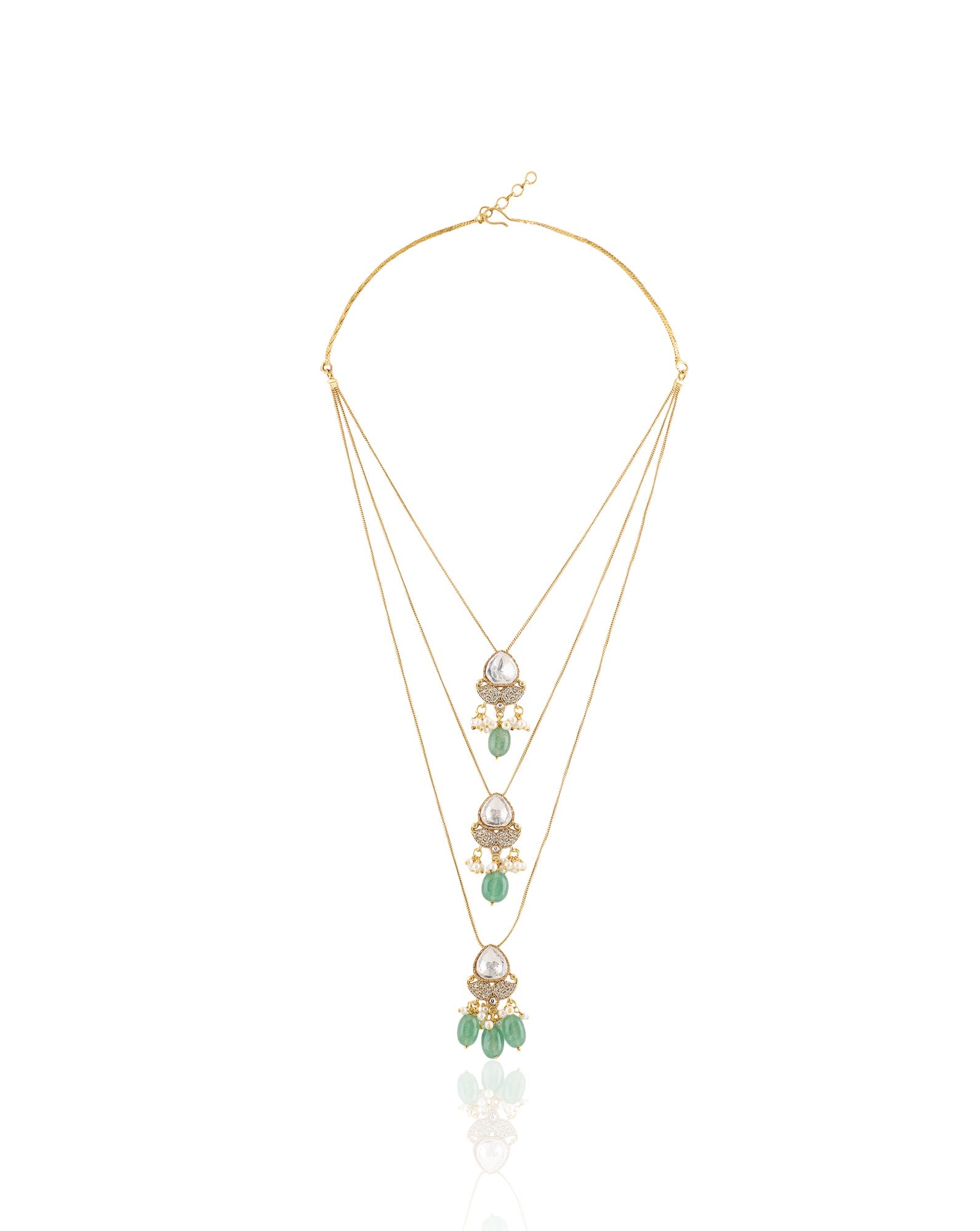 Kundan Gold Layered Necklace Set