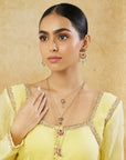 Festive Kundan Gold Layered Necklace Set