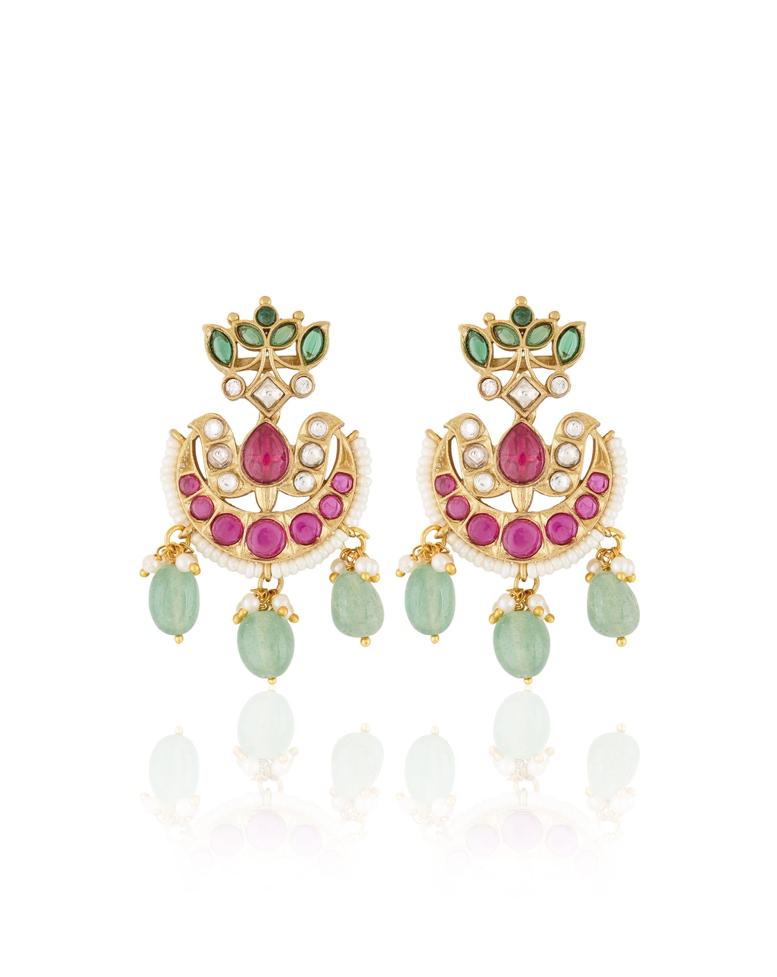 Festive Kundan Gold Layered Necklace Set