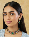 Kundan Multicolour Choker Necklace Set