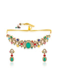 Kundan Multicolour Choker Necklace Set