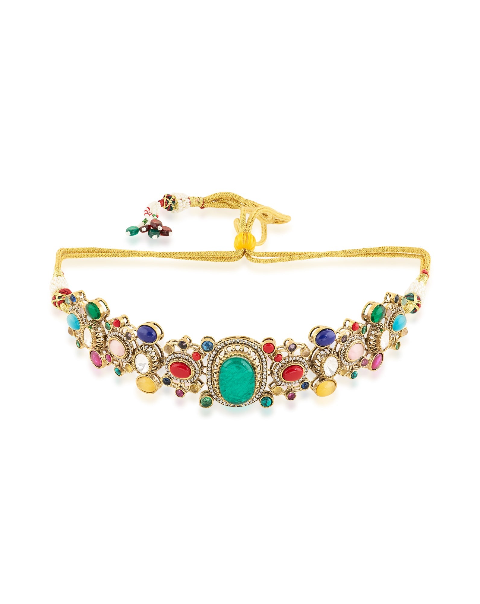 Kundan Multicolour Choker Necklace Set