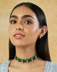Kundan Emerald Choker Necklace Set