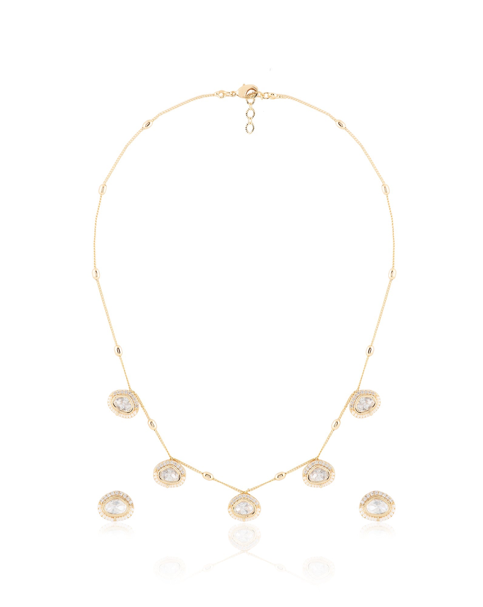 Kundan Everyday Gold Short Necklace Set