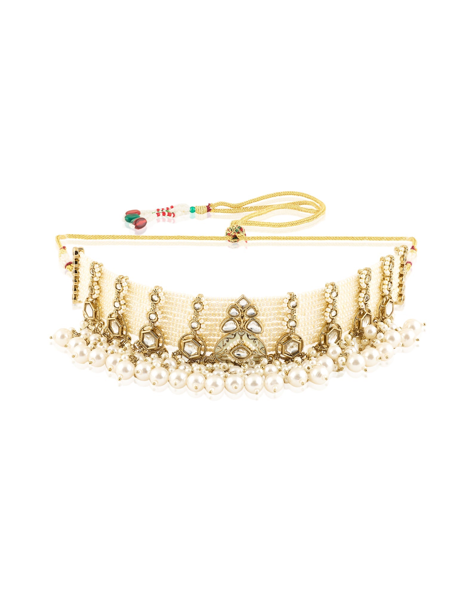 Festive Kundan Gold Choker Necklace Set