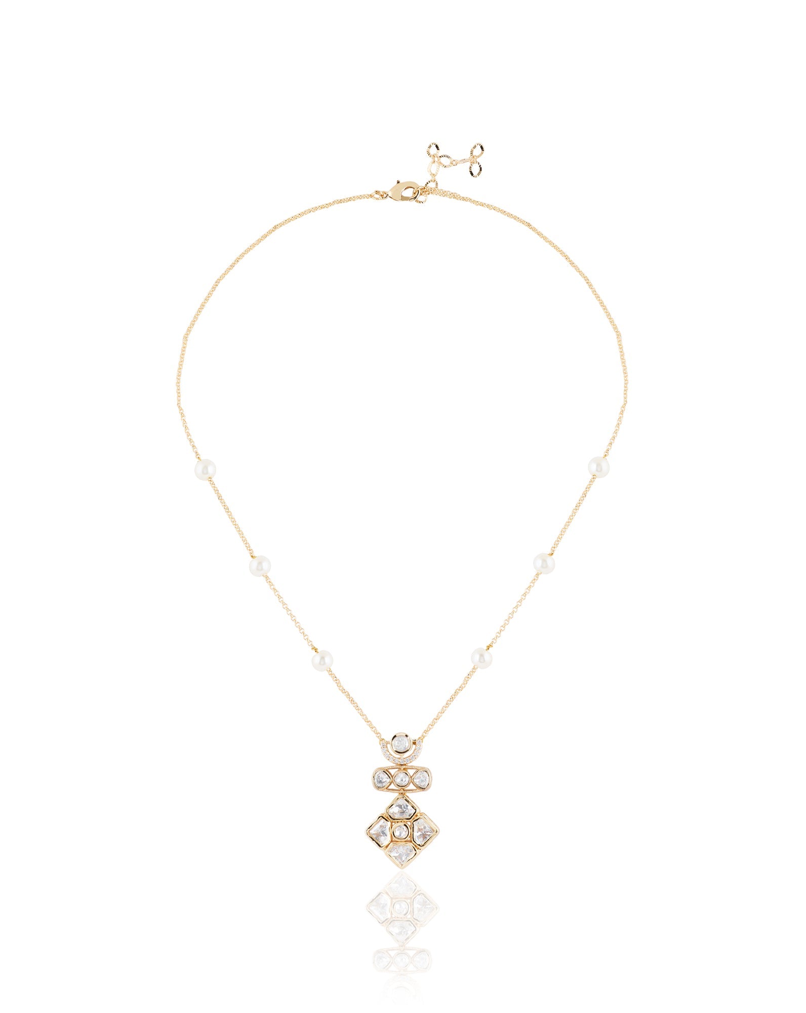 Kundan Pearl Short Necklace Set