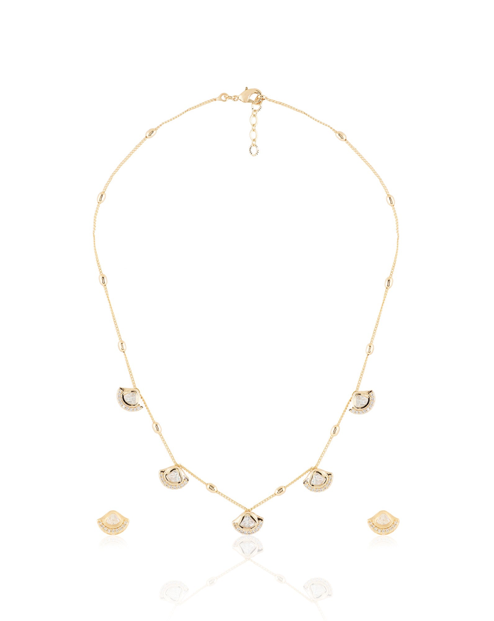 Kundan Charm Short Necklace Set