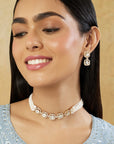 Geometric Gold Kundan Choker Set