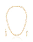 Temple Pearl Gold Necklace Set