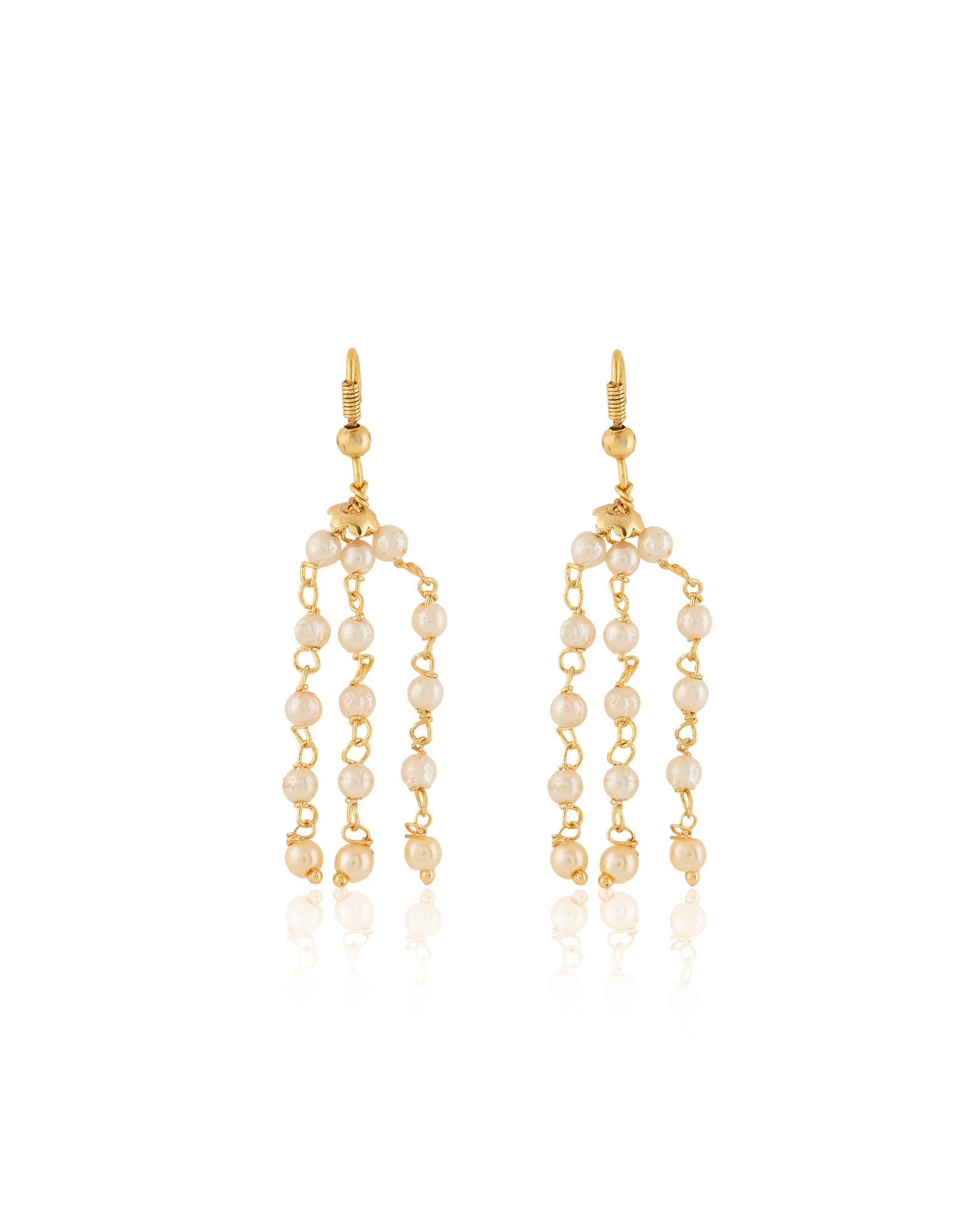Temple Pearl Gold Necklace Set
