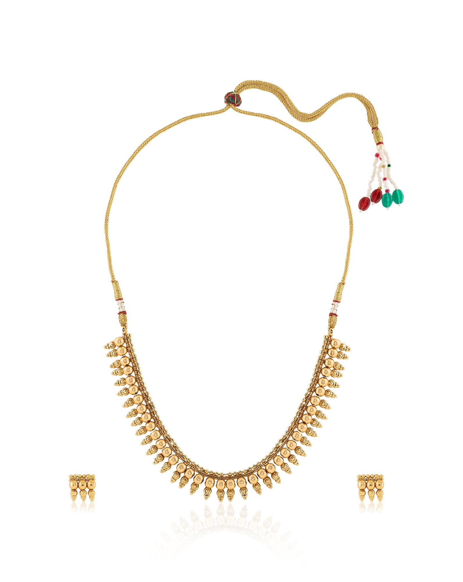 Temple Gold Statement Necklace Set