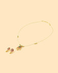 Floral Temple Gold Traditional Necklace Set