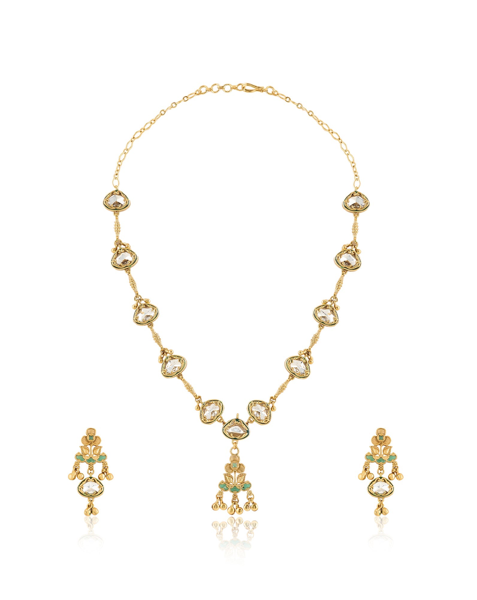 Mali Temple Gold Necklace Set
