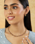 Ruby Temple Gold Necklace Set