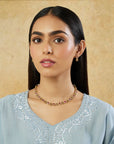 Ruby Temple Gold Necklace Set