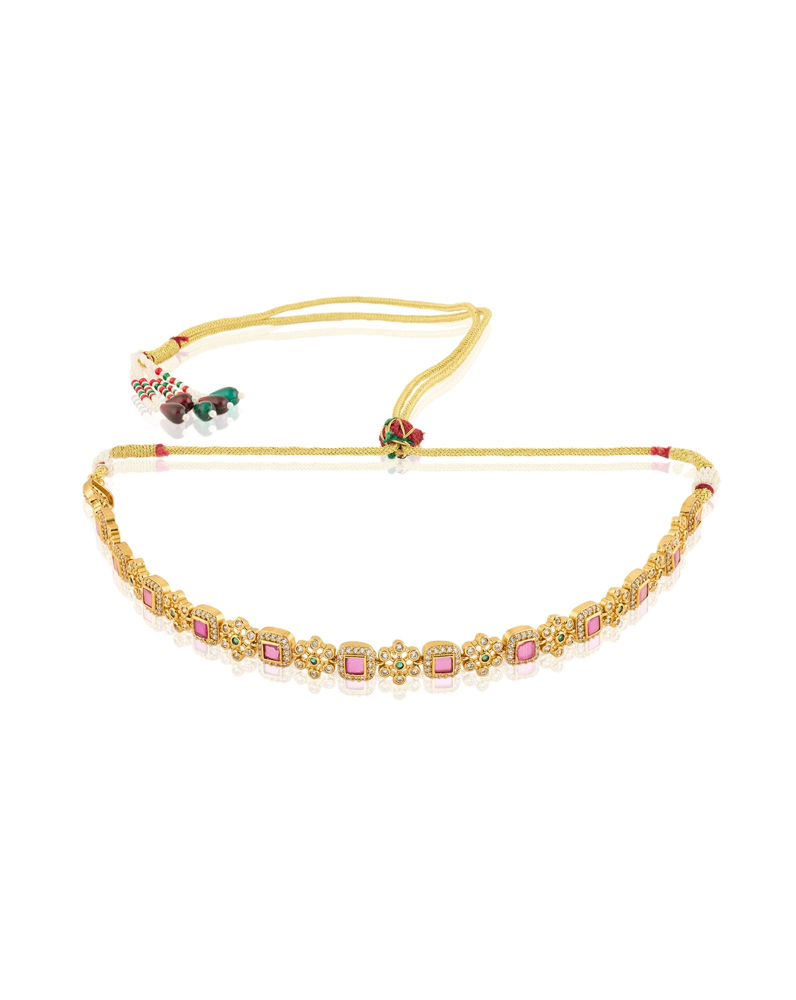 Ruby Temple Gold Necklace Set