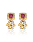 Ruby Temple Gold Necklace Set