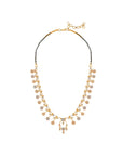 Floral Zircon Gold Necklace Set