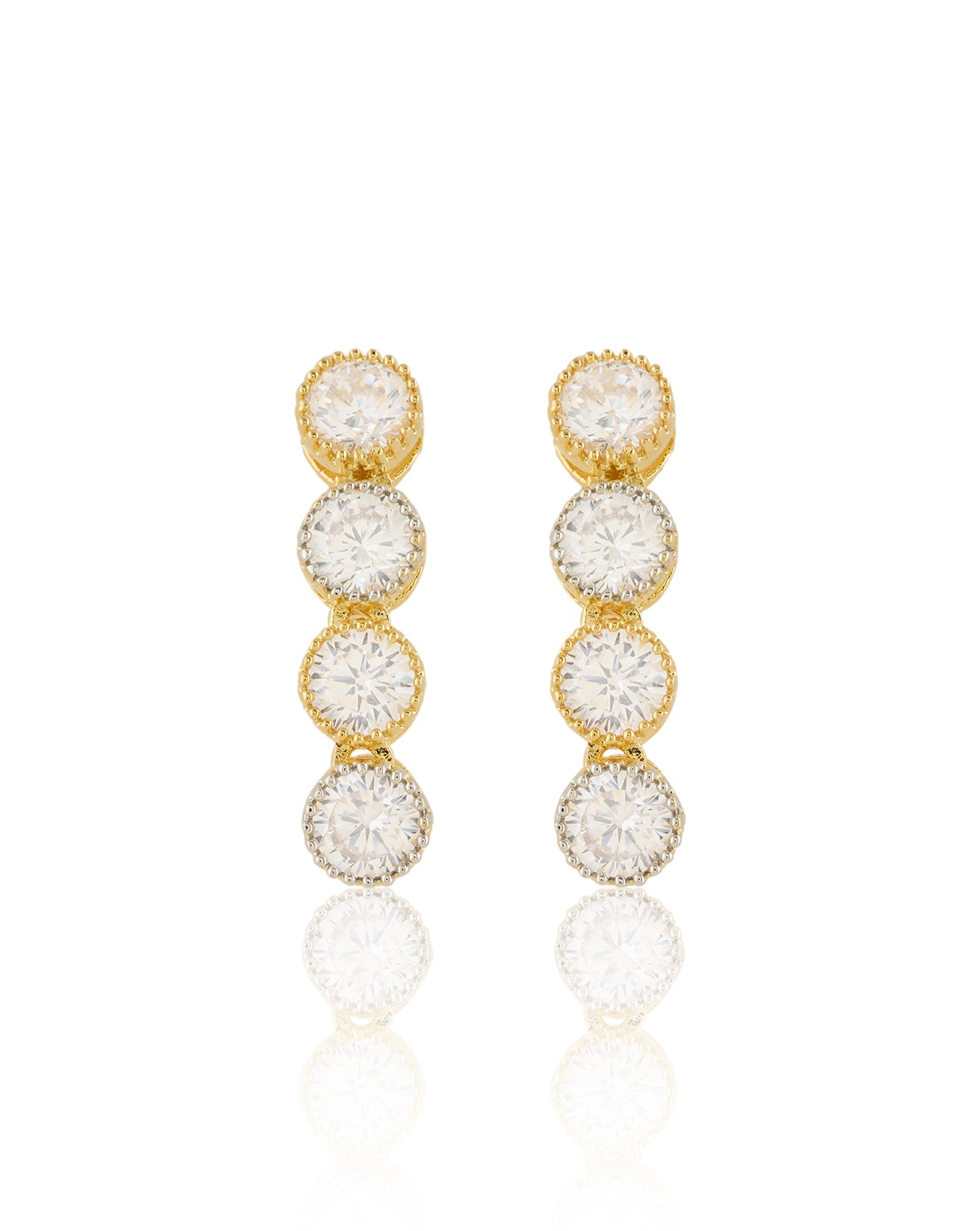 Zircon Tennis Gold Necklace Set