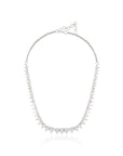 Tennis Zircon Silver Necklace Set