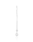 Floral Zircon Silver Necklace Set
