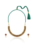 Ruby Temple Gold Traditional Necklace Set