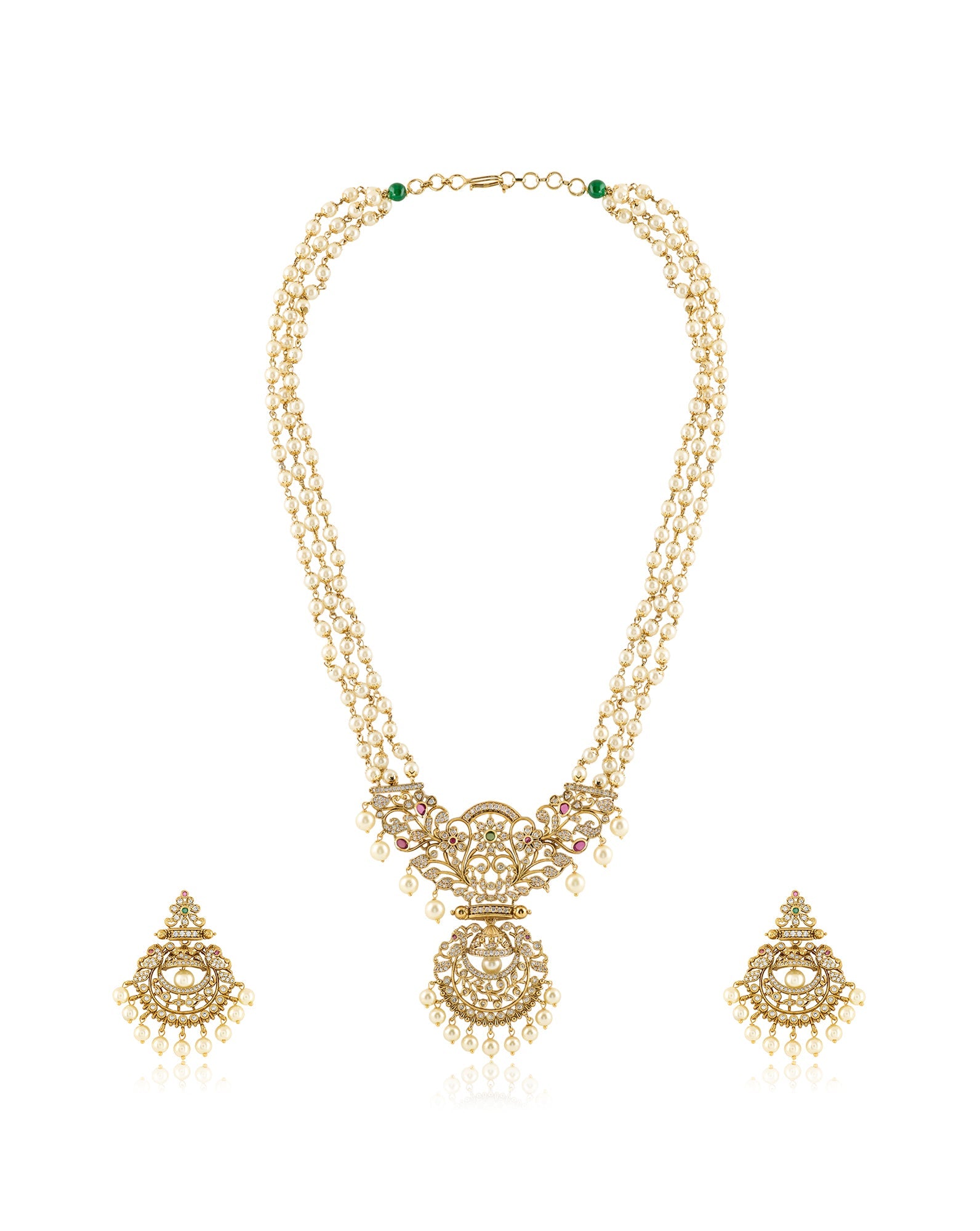 Statement Temple Gold Necklace Set