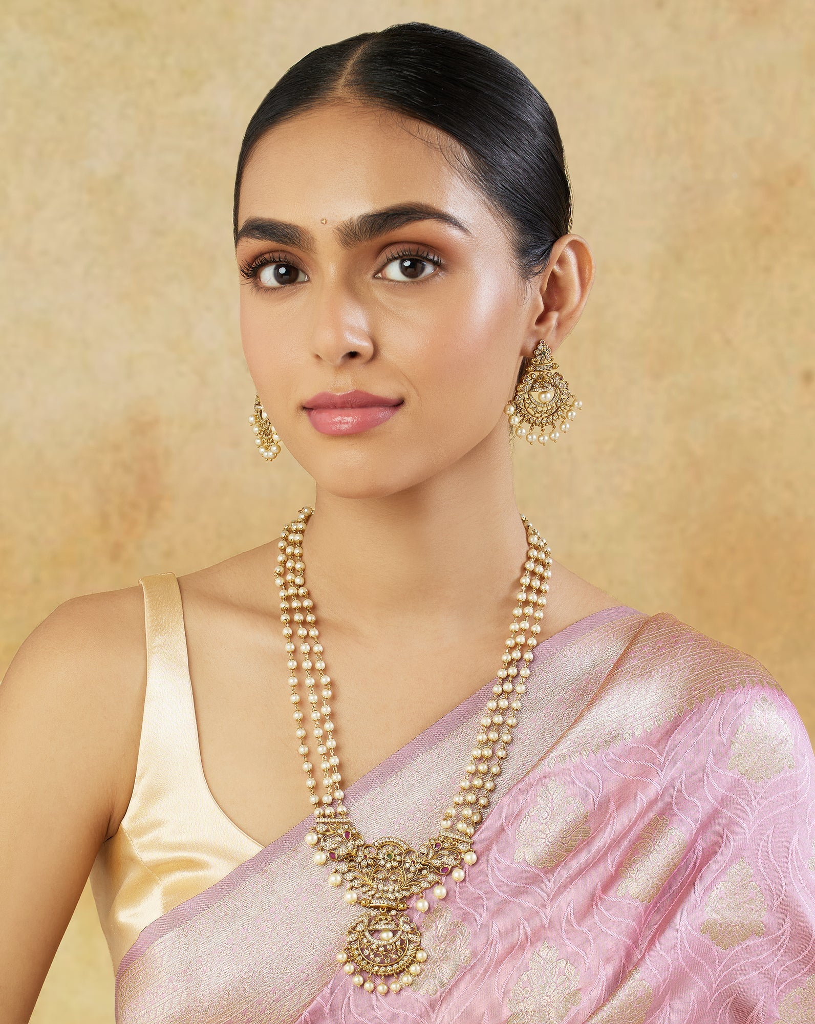 Statement Temple Gold Necklace Set