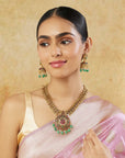 Temple Gold Long Necklace Set