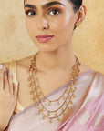 Layered Temple Gold Necklace Set