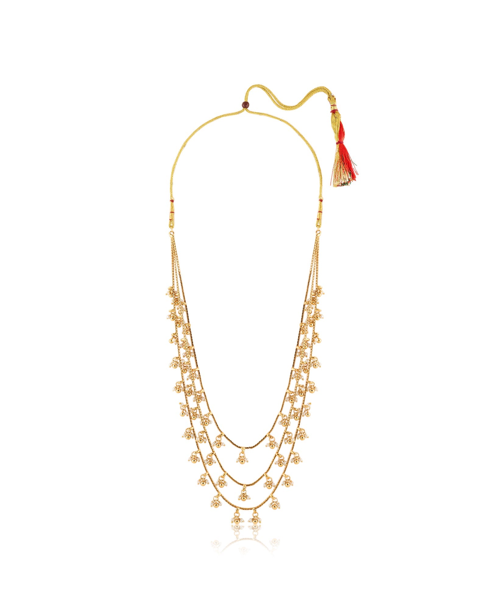 Layered Temple Gold Necklace Set
