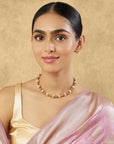 Floral Temple Gold Necklace Set