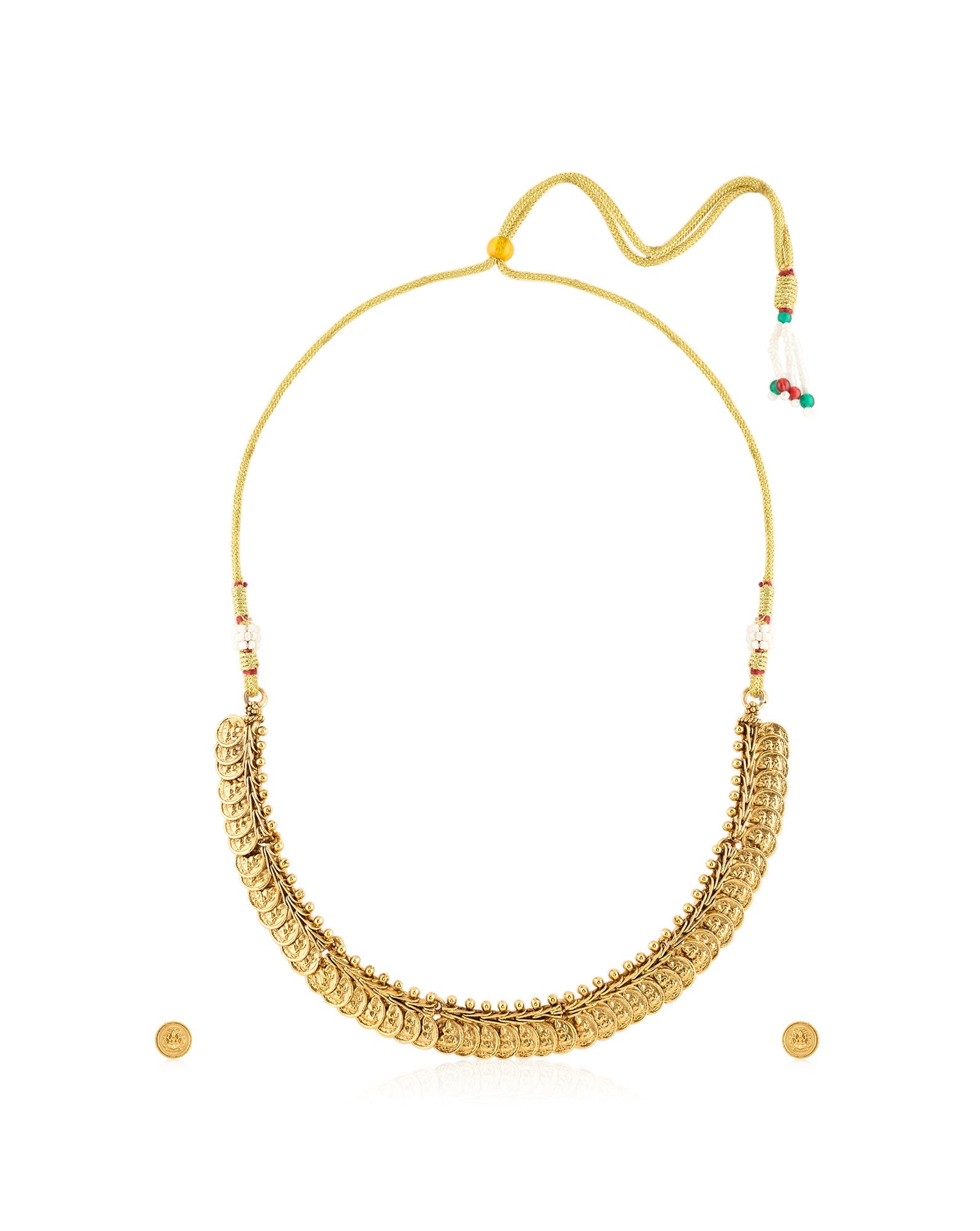 Coin Temple Gold Necklace Set