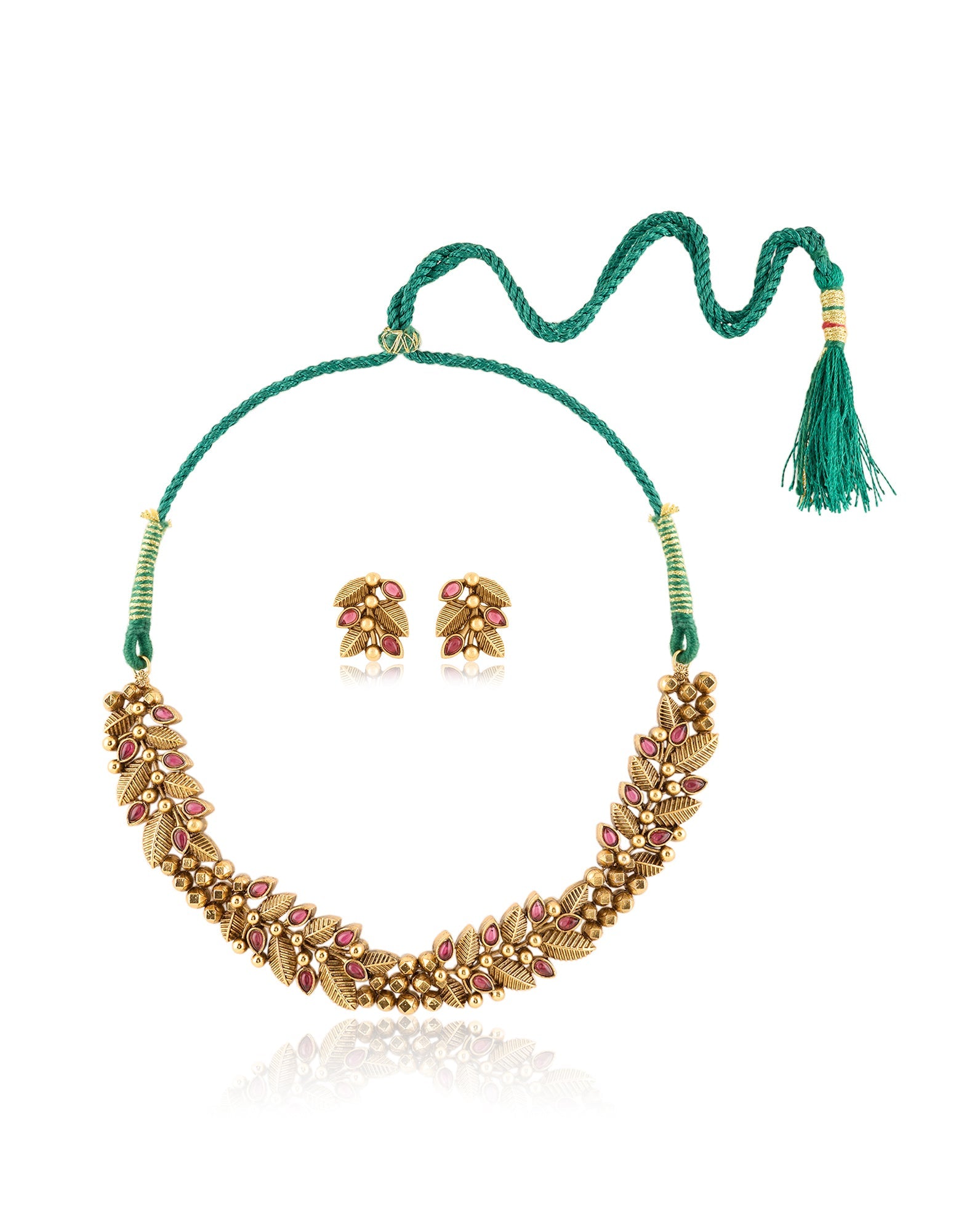 Bageecha Temple Gold Necklace Set