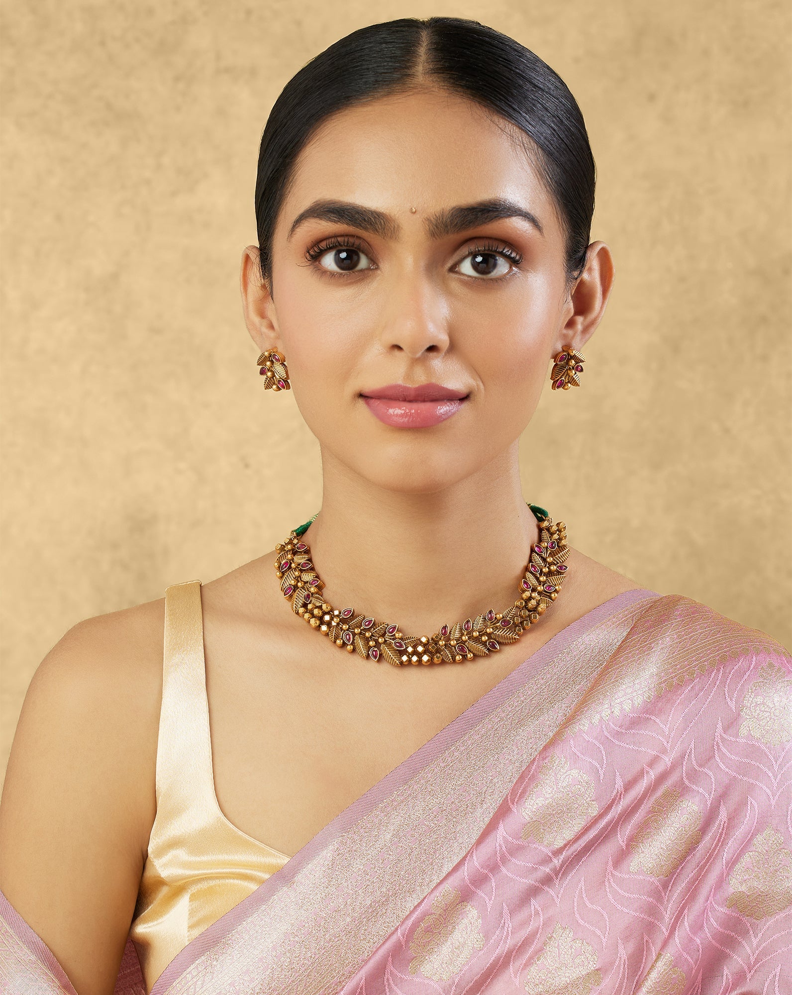 Bageecha Temple Gold Necklace Set