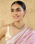 Gold Temple Statement Necklace Set