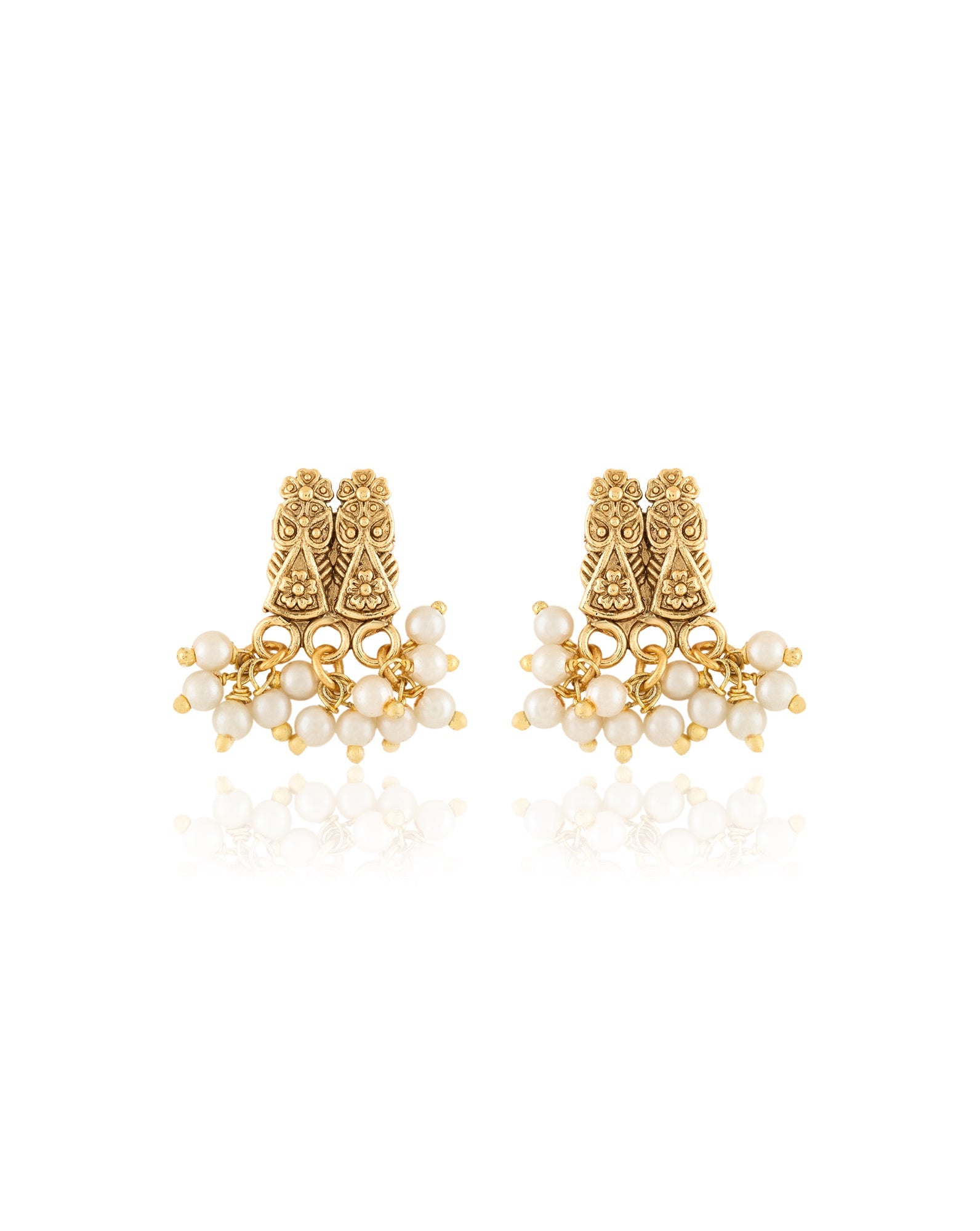 Gold Temple Statement Necklace Set